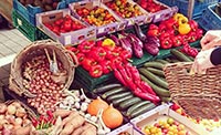 Binnen in de winkel | Rutten groente en fruit
